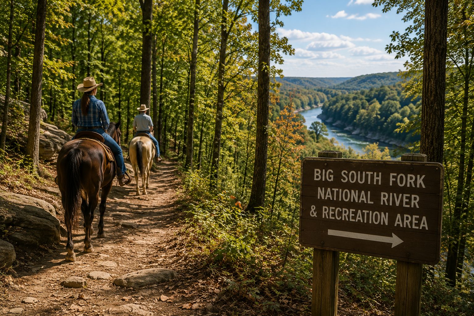 Horseback riders near Big South Fork in Tennessee